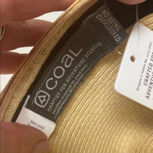 Coal Elegant Wimbledon Tan Wide-Brim Hat NWT main image 8
